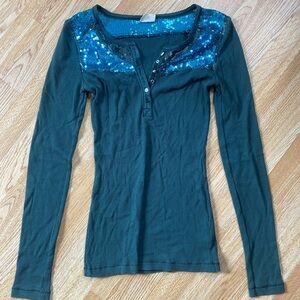 Free People Y2K sequined Henley